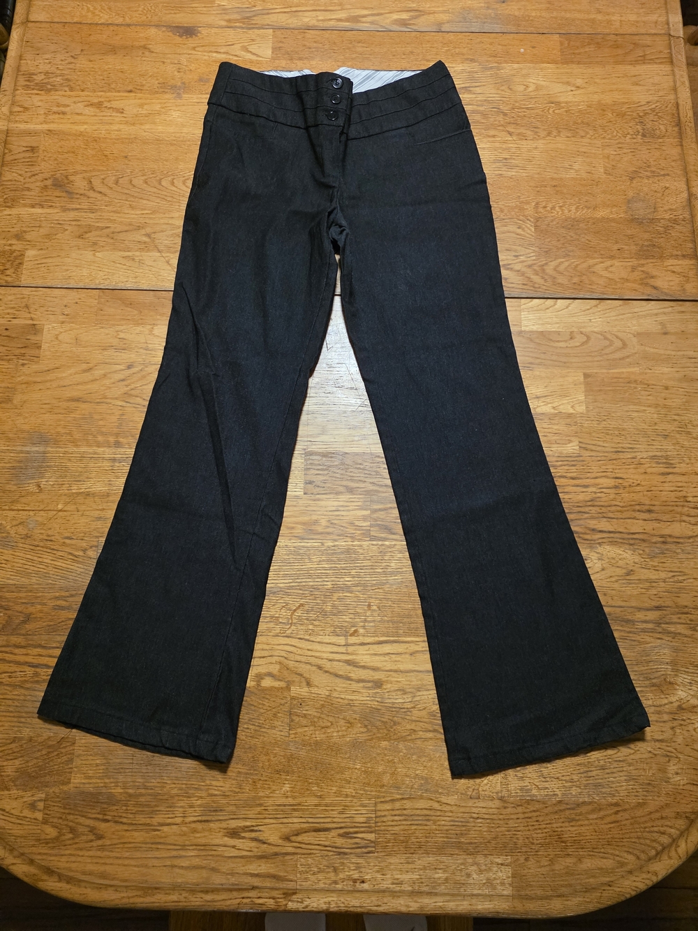 Y2k Mid Rise Stretch Boot Cut Charcoal Dress Pants SIZE 9/10